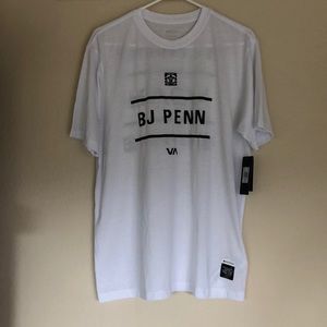 RVCA BJ Penn Large White T-Shirt New With Tags